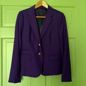 Purple J Crew Schoolboy Blazer
